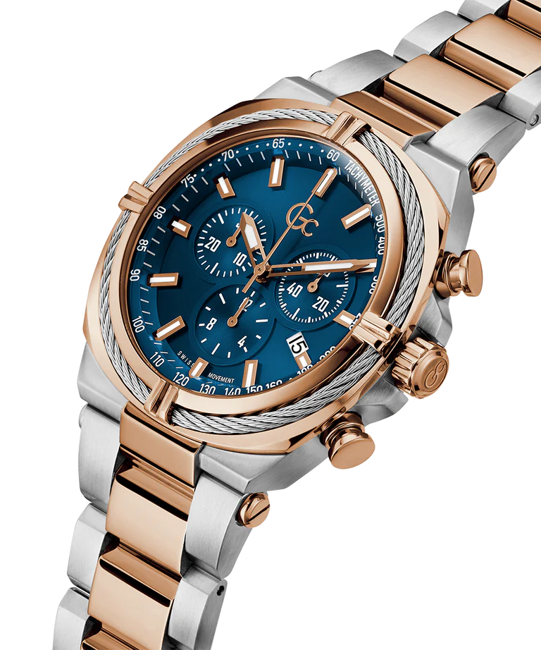 Gc Ironclass Blue Round Dial Analog Mens Watch - Z32001G2MF - KRISHNA WATCH COMPANY
