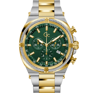 Gc Ironclass Green Round Dial Analog Mens Watch - Z32005G9 - KRISHNA WATCH COMPANY