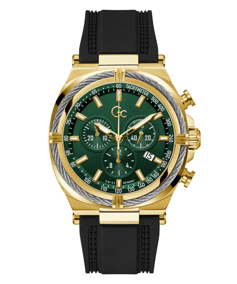 Gc IronClass Chrono Silicone Watch for Men Z32006G9