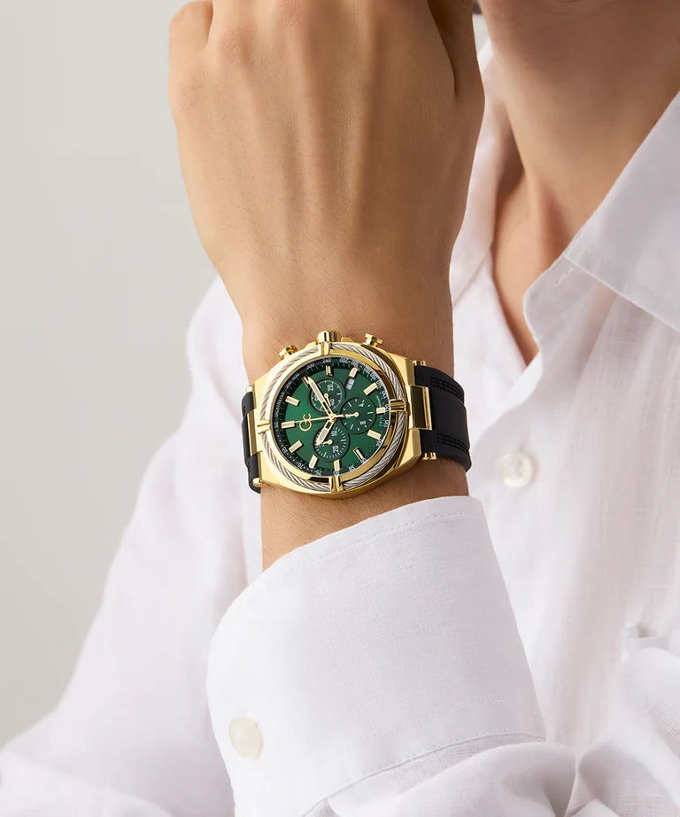 Gc IronClass Chrono Silicone Watch for Men Z32006G9