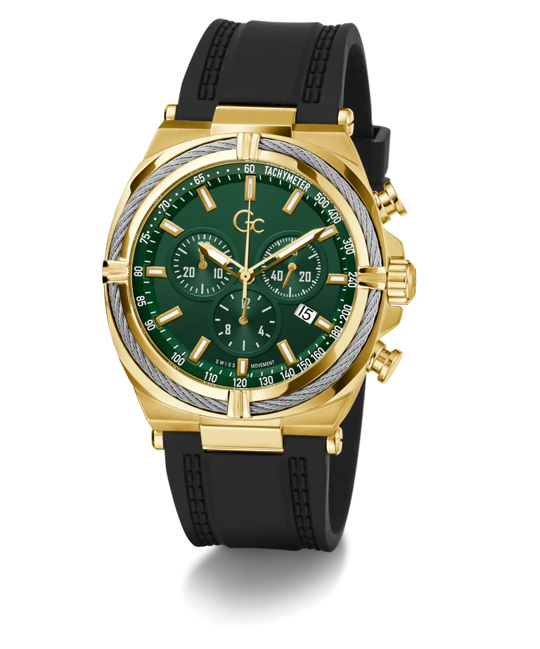 Gc IronClass Chrono Silicone Watch for Men Z32006G9
