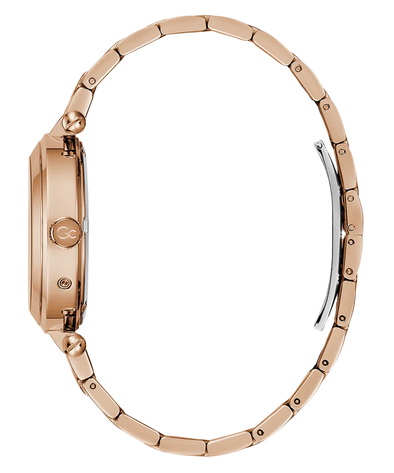 Gc Rose Gold Round Dial Analog Women's Watch - Z62003L3 - KRISHNA WATCH COMPANY