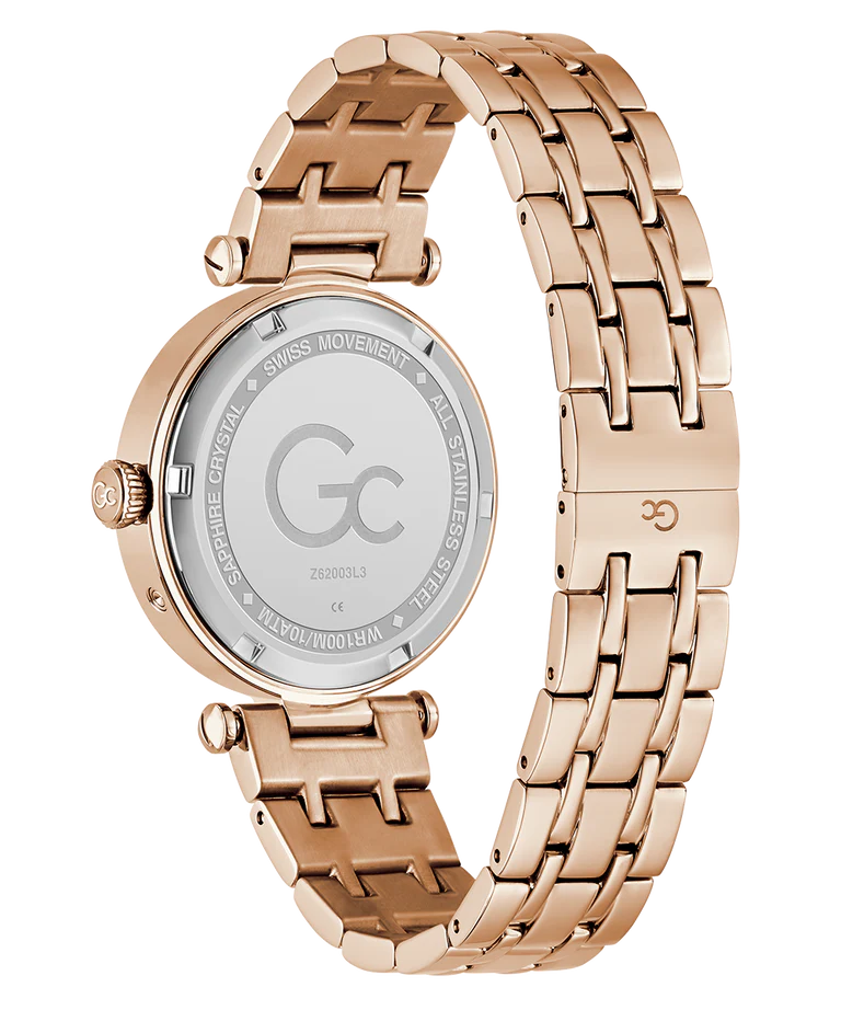 Gc Rose Gold Round Dial Analog Women's Watch - Z62003L3 - KRISHNA WATCH COMPANY