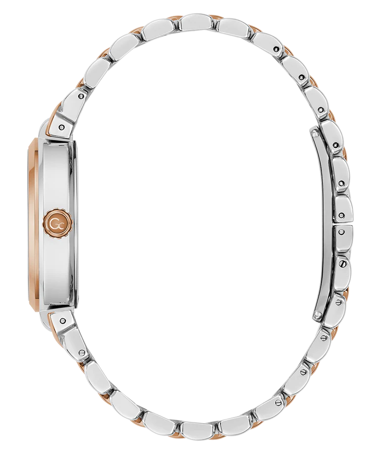 Gc White Round Dial Analog Women's Watch - Z64001L1