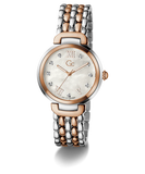 Gc White Round Dial Analog Women's Watch - Z64001L1