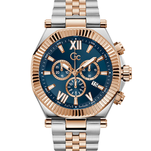 Gc Blue Round Dial Analog Men's Watch - Z66002G7 - KRISHNA WATCH COMPANY