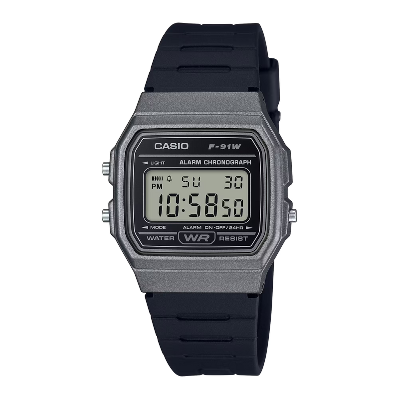 CASIO MENS RESIN F-91WM-1BDF - D411