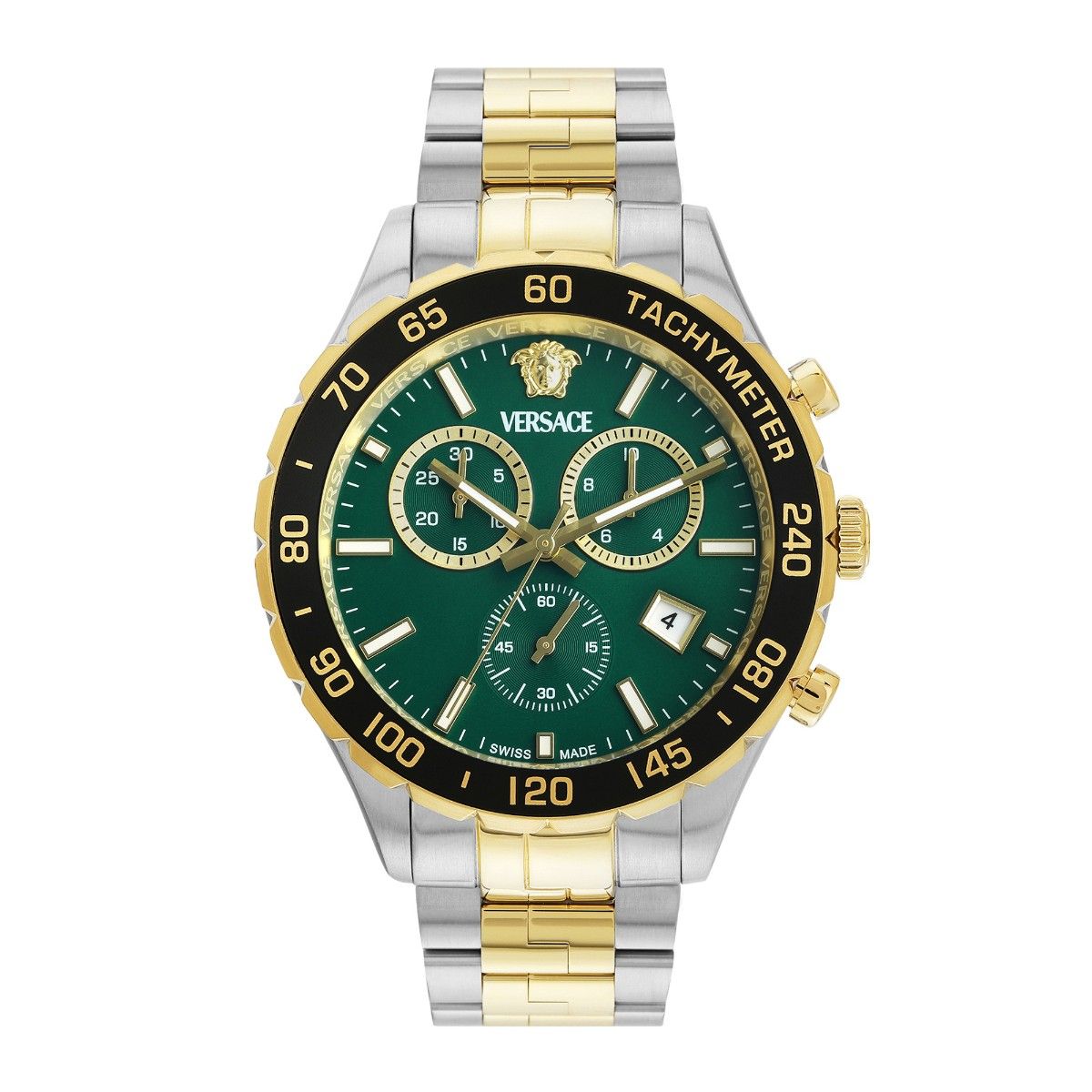 Versace Men New Hellen.Chr Green Round Dial Analog Watch - VEPCA0524 - KRISHNA WATCH COMPANY
