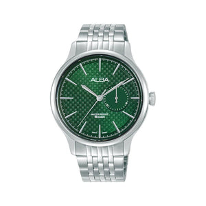 ALBA Matrix Time Green Carbon Pattern Watch A5B001X1 - KRISHNA WATCH COMPANY
