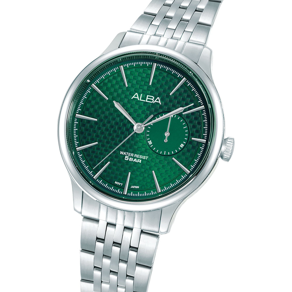 ALBA Matrix Time Green Carbon Pattern Watch A5B001X1