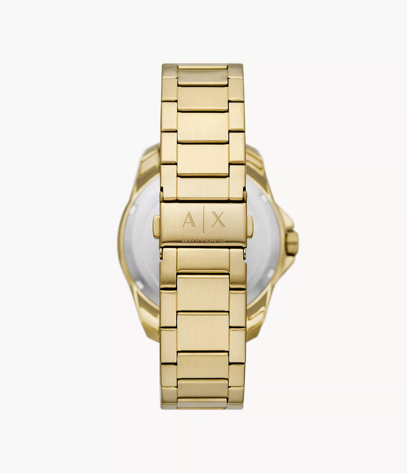 Armani Exchange Three-Hand Date Gold-Tone Stainless Steel Watch AX1951 - KRISHNA WATCH COMPANY