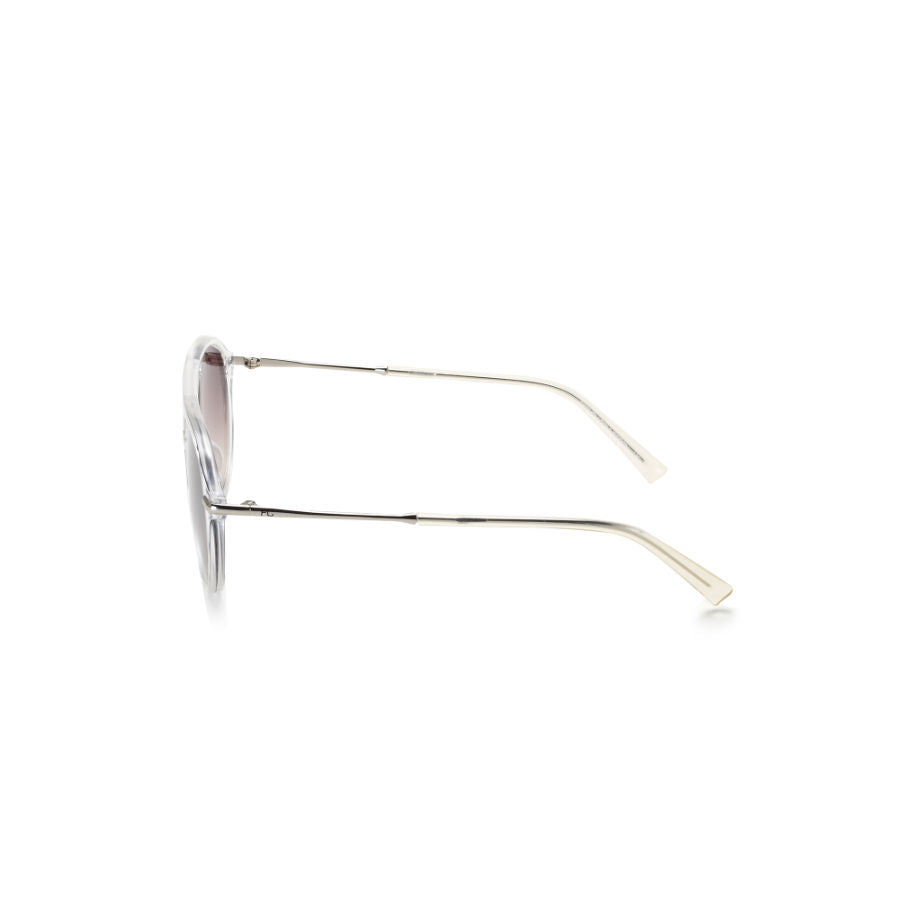 French Connection Grey Lens Round Sunglass Full Rim Transparent Frame With Gradient (FC 7567 C1)