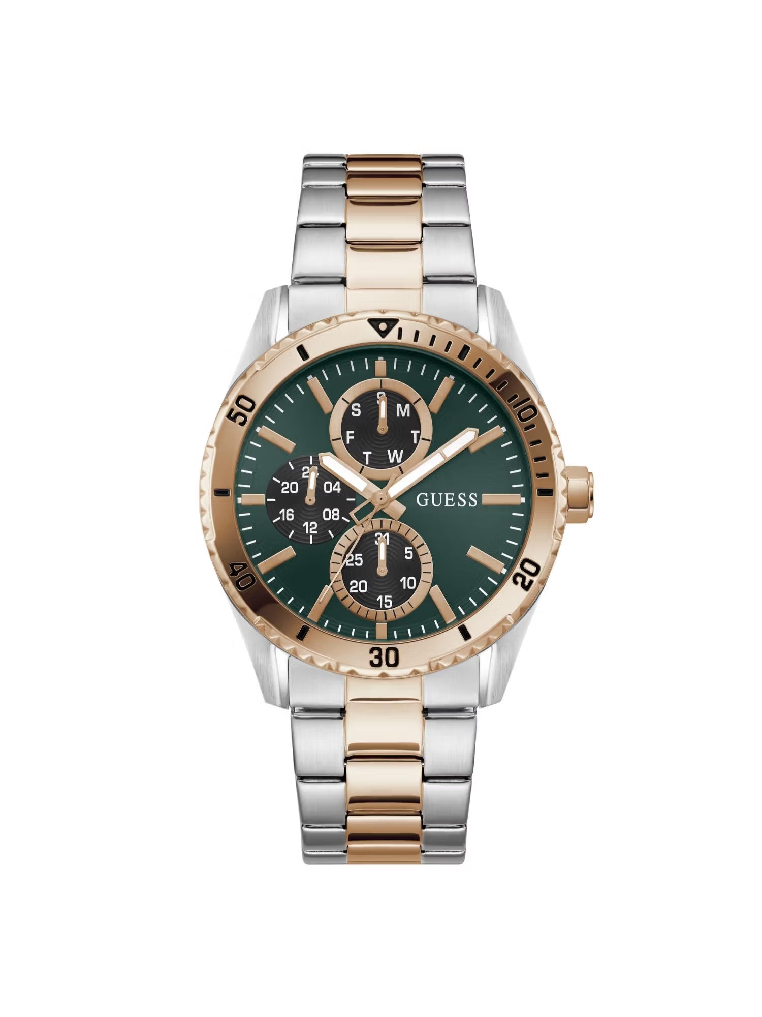 Guess Round Green Dial Analog Men Watch - GW1061G6