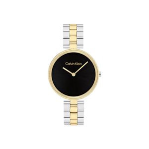 CALVIN KLEIN Gleam Black Dial Stainless Steel Analogue Watch For Women - 25100012 - KRISHNA WATCH COMPANY