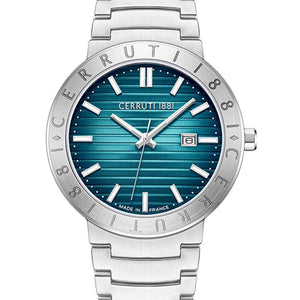 CERRUTI 1881 Quartz 33.5 mm Blue Dial Silver Analogue Wrist Watch For Men - CECIWGA0043102W - KRISHNA WATCH COMPANY