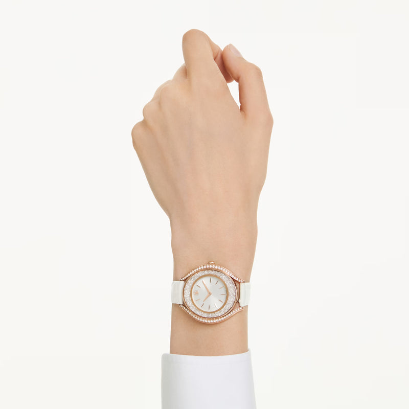 Swarovski Crystalline aura watch Swiss Made, Leather strap - 5730146