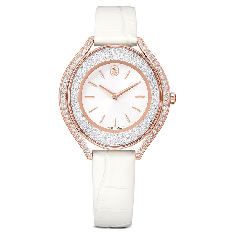 Swarovski Crystalline aura watch Swiss Made, Leather strap - 5730146
