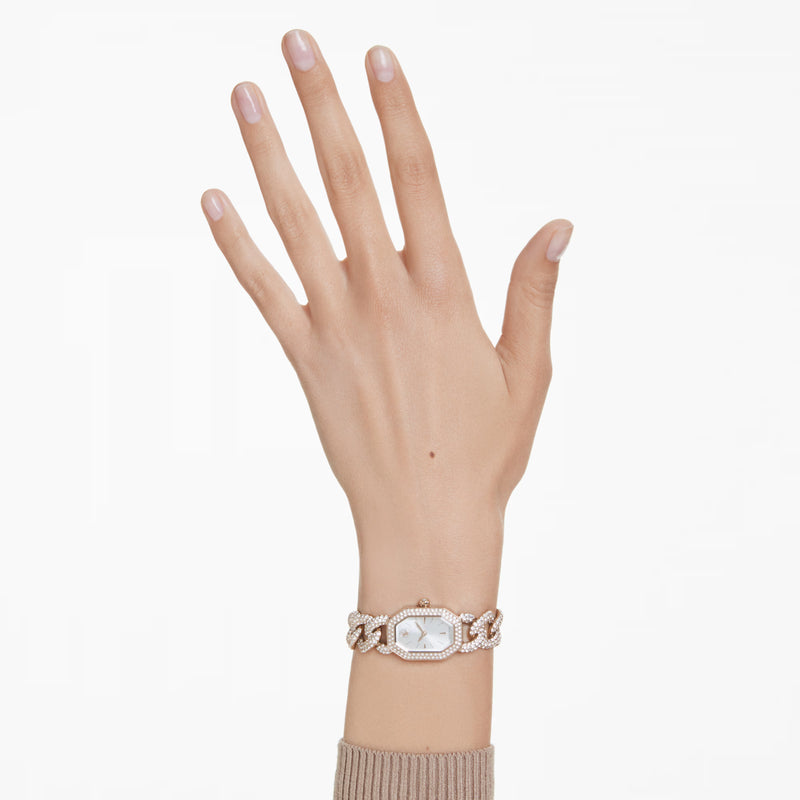 Swarovski Dextera chain watch Swiss Made, Crystal bracelet, White - 5711710