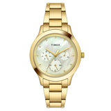 Timex Women's Mother of Pearl Round Chronograph Stainless Steel Watch TW000Q818-EX