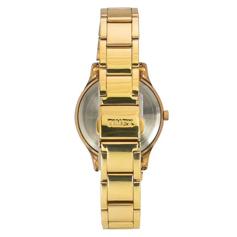 Timex Women's Mother of Pearl Round Chronograph Stainless Steel Watch TW000Q818-EX