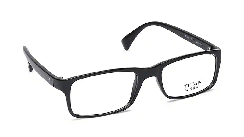 TITAN Black Rectangle Rimmed Eyeglasses E1391B1A1