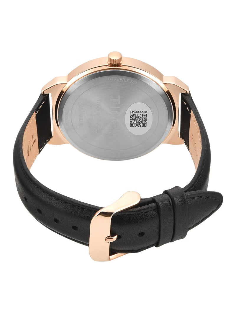 Timex Trendline Leather Black Dial Analog Watches for Men - TWTG14702T