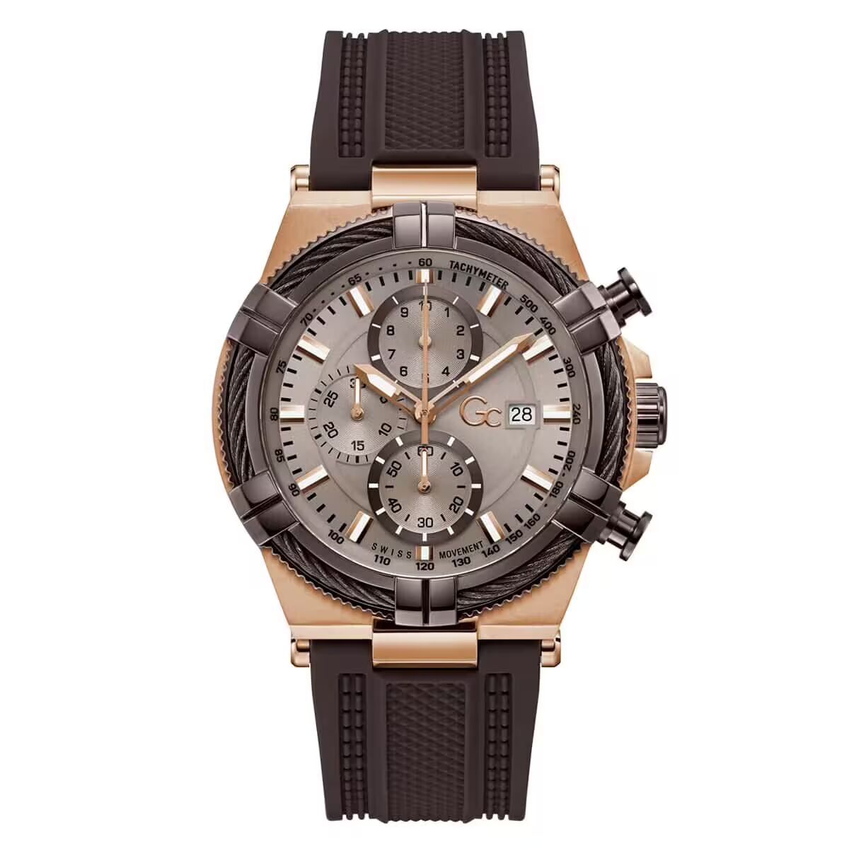 Gc Legacy Beige Round Dial Analog Men Watch - Z76004G7 - KRISHNA WATCH COMPANY