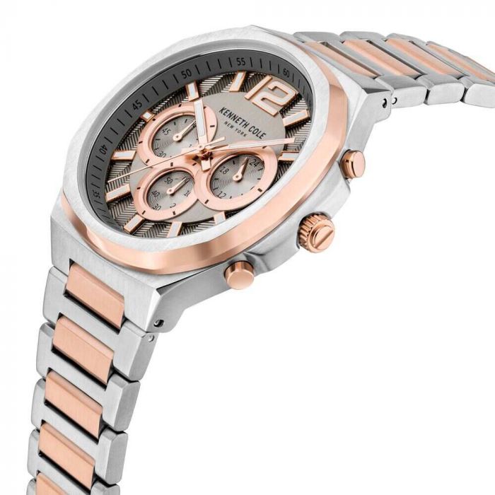 Kenneth Cole Quartz Chronograph Grey Dial Stainless Steel Strap Watch for Men ntkcwgi2104902mn - KRISHNA WATCH COMPANY
