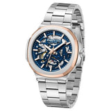 Kenneth Cole Automatic Blue Dial With Silver Stainless Steel Strap Watch For Men ntkcwgy0046201mn - KRISHNA WATCH COMPANY