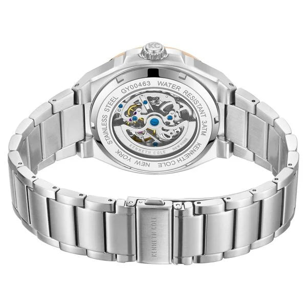 Kenneth Cole Automatic Grey Dial With Silver Stainless Steel Strap Watch For Men ntkcwgy0046303mn