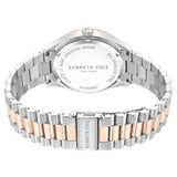 Kenneth Cole Mechanical Hand Wound Analog Mechanical Grey Dial With Two Toned Stainless Steel Strap Watch For Men ntkcwgl0046702mn