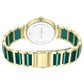 Kenneth Cole Quartz Analog Green Dial Golden Colour Ceramic Strap Watch For Women kcwlg0066103ld