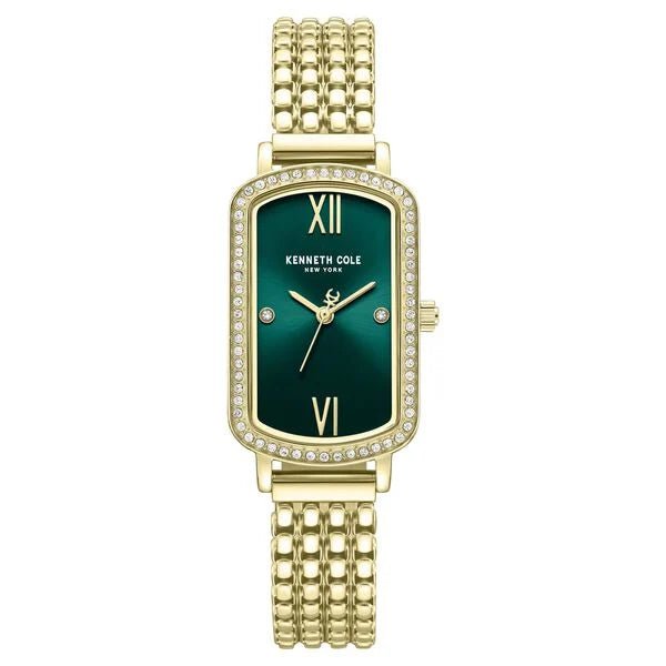 Kenneth Cole Quartz Analog Green Dial Golden Colour Stainless Steel Strap Watch For Women kcwlg0065802ld - KRISHNA WATCH COMPANY