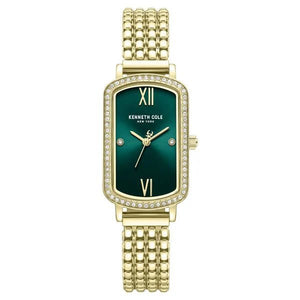 Kenneth Cole Quartz Analog Green Dial Golden Colour Stainless Steel Strap Watch For Women kcwlg0065802ld - KRISHNA WATCH COMPANY