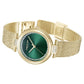 Kenneth Cole Quartz Analog Green Dial Golden Stainless Steel Strap Watch for Women ntkcwlg0026801ld