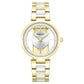 Kenneth Cole Quartz Analog Silver Dial Golden Colour Ceramic Strap Watch For Women kcwlg0066702ld