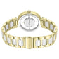 Kenneth Cole Quartz Analog Silver Dial Golden Colour Ceramic Strap Watch For Women kcwlg0066702ld