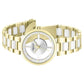Kenneth Cole Quartz Analog Silver Dial Golden Colour Ceramic Strap Watch For Women kcwlg0066702ld