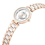 Kenneth Cole Quartz Analog Silver Dial Rose Gold Colour Ceramic Strap Watch For Women kcwlg0066701ld - KRISHNA WATCH COMPANY