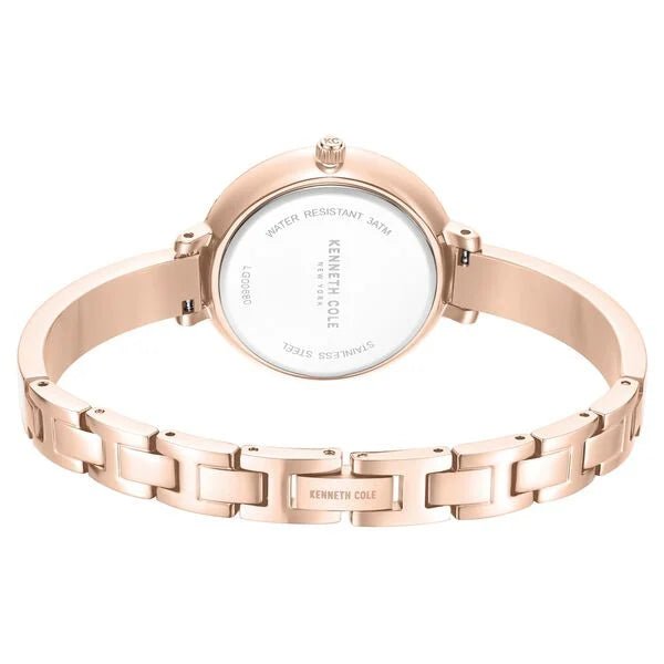 Kenneth Cole Quartz Analog White Dial Rose Gold Colour Stainless Steel Strap Watch For Women kcwlg0068003ld - KRISHNA WATCH COMPANY