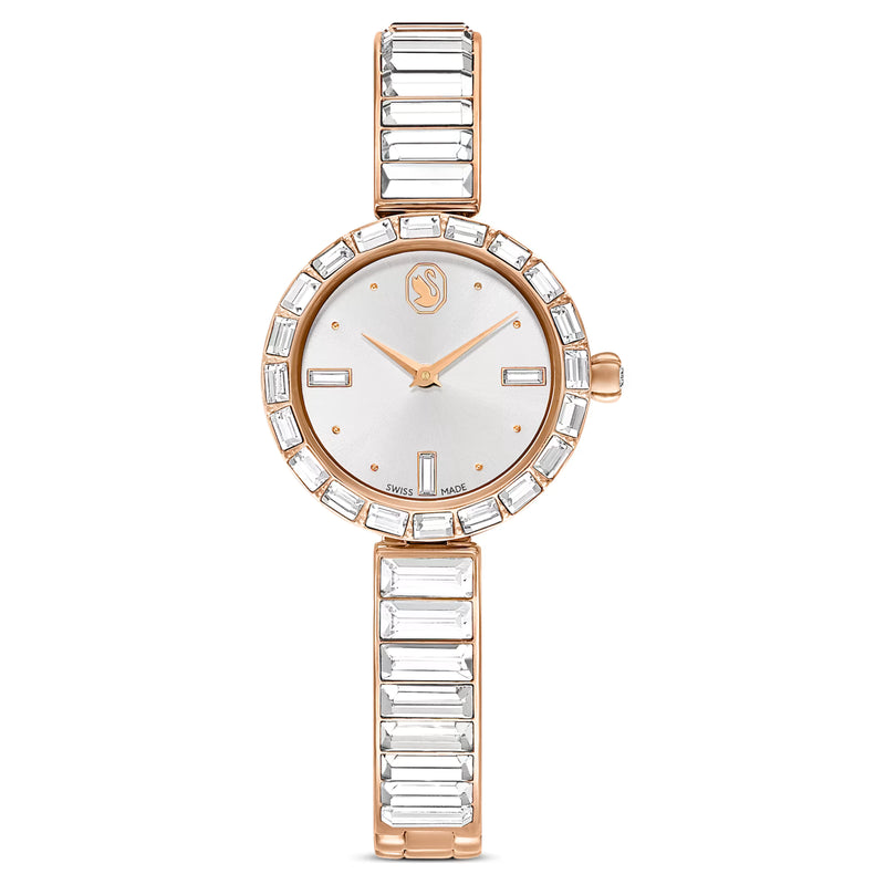 Swarovski Matrix bangle watch Swiss Made, Crystal bracelet, White - 5677484