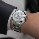 Seiko Astron GPS Solar 5X Dual-Time Chronograph in Silvery White - SSH159J1