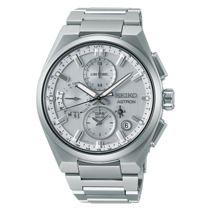 Seiko Astron GPS Solar 5X Dual-Time Chronograph in Silvery White - SSH159J1 - KRISHNA WATCH COMPANY