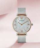 Emporio Armani Stainless Steel Analog Mother of Pearl Dial Women Watch  AR2067