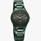 Titan Edge Bicolour Quartz Analog Green Dial Green Ceramic Strap Watch For Women 2653kc12