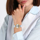 Sonata Splash Silver Dial Women Watch With Plastic Strap 8178wp01