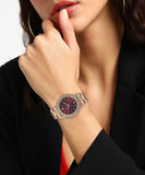 Sonata Blush It Up Maroon Dial Women Watch 8123wm02 - KRISHNA WATCH COMPANY