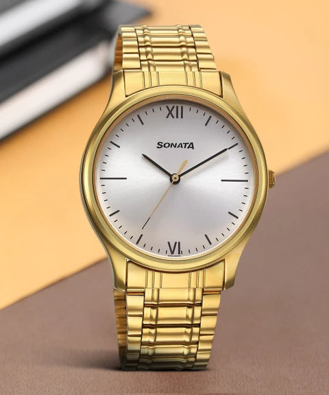 Sonata Traditional Essentials Analog Watch for Men 77082ym12
