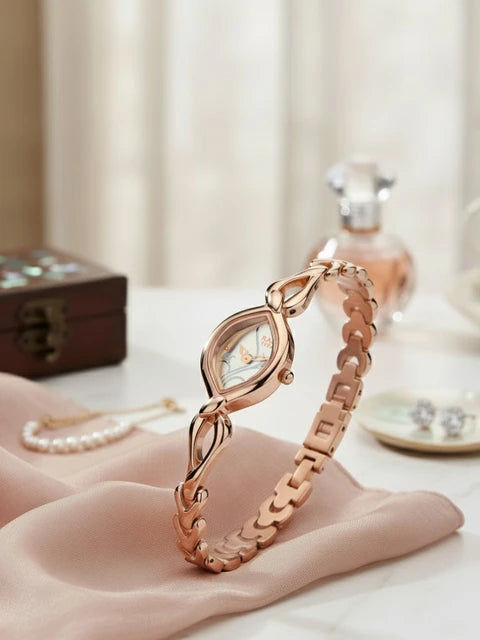 Titan Quartz Analog Silver Dial Metal Strap Watch for Women 2455wm01