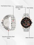 Titan Quartz Chronograph Black Dial Stainless Steel Strap Watch for Men 90044km04